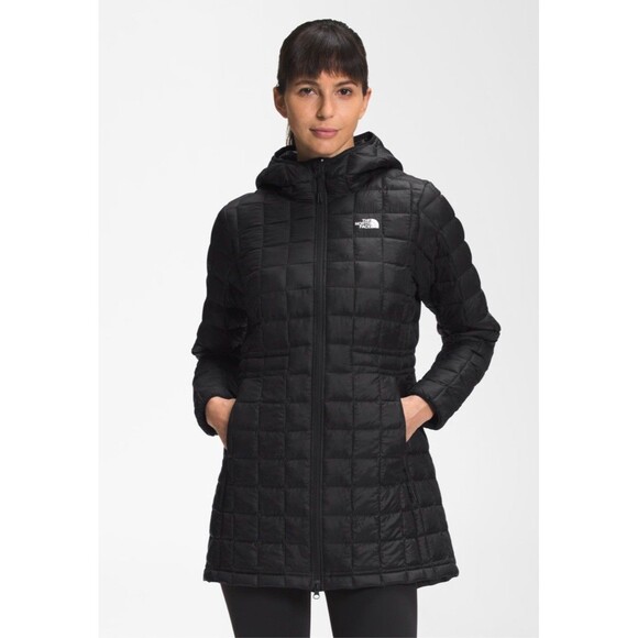 The North Face Women’s ThermoBall Eco Parka Black Hooded Jacket Size Small - Picture 1 of 11